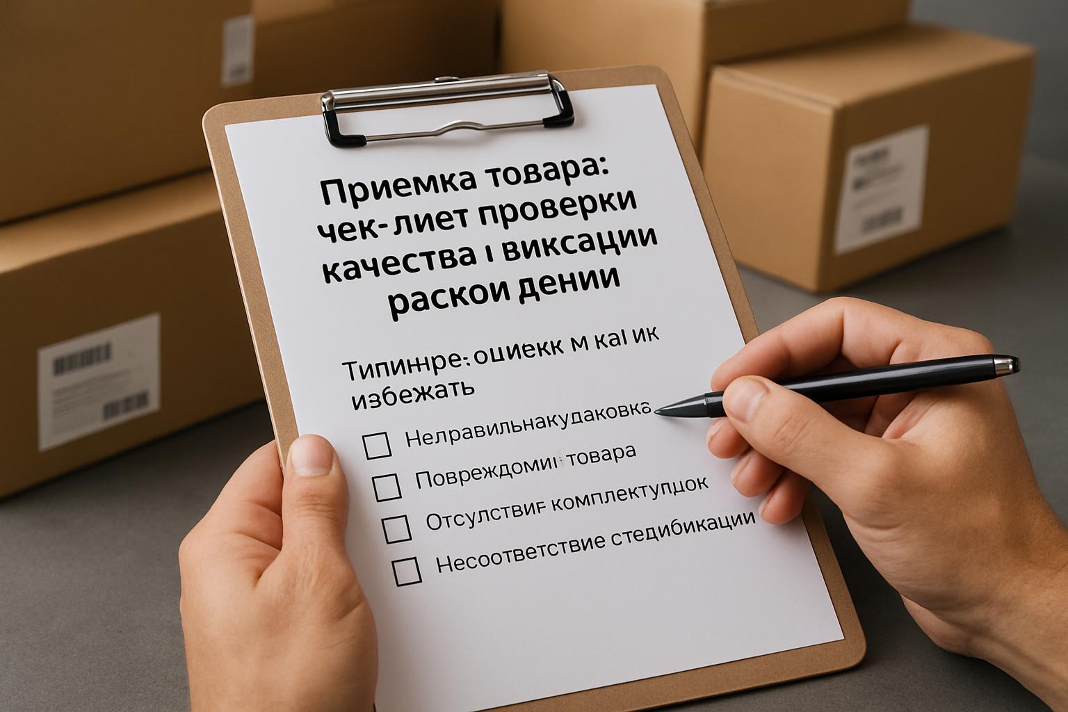 Приёмка товара: чек-лист проверки качества и фиксации расхождений. Типичные ошибки и как их избежать Приёмка товара: чек-лист проверки качества и фиксации расхождений. Типичные ошибки и как их избежать